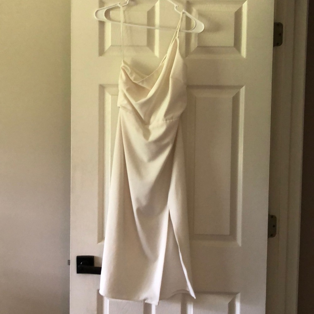 Sleek, classy white dress
